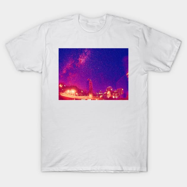 Vapor Space City T-Shirt by lofi_retrowave